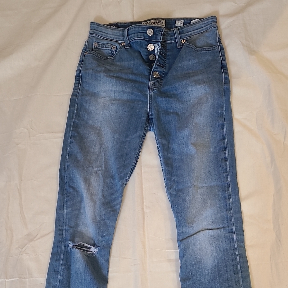 Blue Distressed Women's Jeans
